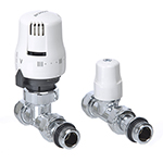 15mm Ecopac White Straight Radiator Valves