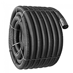 63mm Twinwall Ducting Coil Black Flexi (Electric) x 50m
