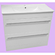 Purity 900mm 2 Drawer Vanity Unit and Basin