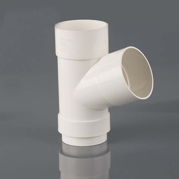 68mm Round 112.5 Deg Downpipe Branch White