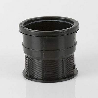 Pvcu To Cast Iron & Salt Glaze Drain Connector Black