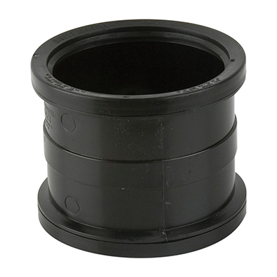 Double Socket Slip Coupler Black