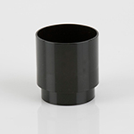 68mm Round Downpipe Connector Black
