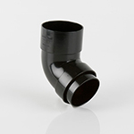 112.5 Deg  Top & Bottom Offset Downpipe Bend Black