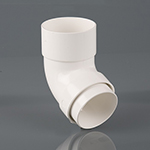 112.5 Deg  Top & Bottom Offset Downpipe Bend White