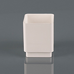 65mm Square Downpipe Connector White
