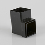 92.5 Deg Square Downpipe Bend Black