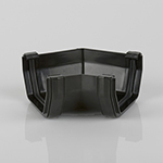 135 Deg Gutter Angle 114mm Squarestyle Black