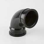 92.5 Deg Double Socket Bend Black