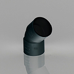 40mm 135dg Solvent Weld Obtuse Bend Black