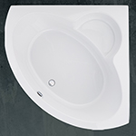 Carron Monarch Carronite Corner Bath 1300 x 1300mm