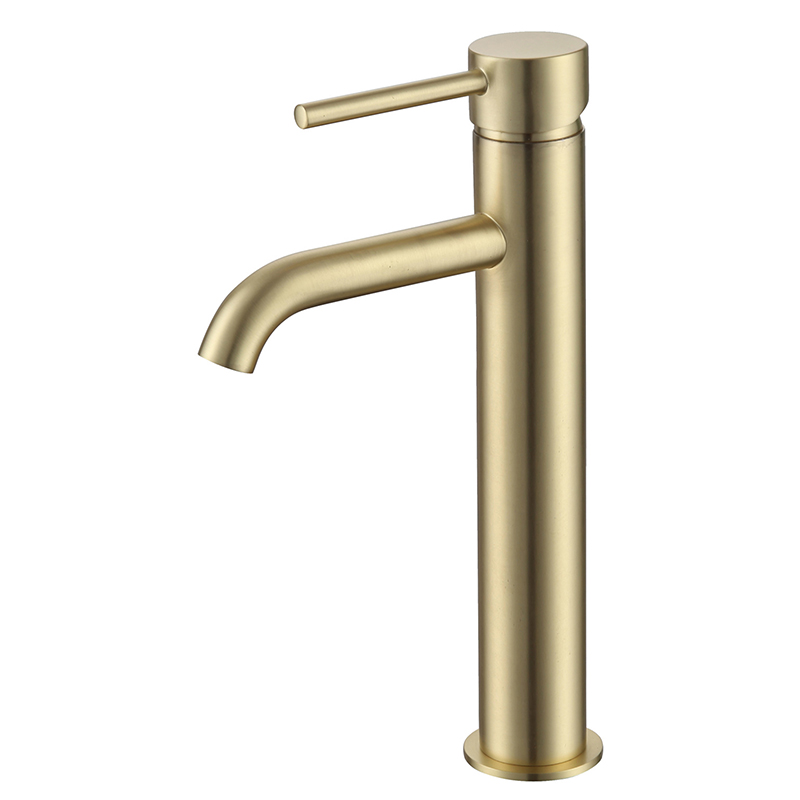 Bewl Tall Basin Mixer - Brushed Brass