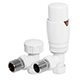 Thermostatic Radiator Valve Pack (pair) Angled - White