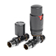 Thermostatic Radiator Valve Pack (pair) Straight - Anthracite