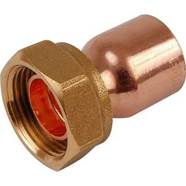 15mm x 1/2 Inch End Feed Straight Tap Connector