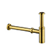 Levo Minimalist Bottle Trap and Pipe - Brushed Gold