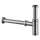 Levo Minimalist Bottle Trap and Pipe - Brushed Nickel