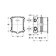 Levo Brushed Nickel GoClick 2 Button Thermostatic Concealed Shower - Square