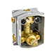 Levo Brushed Nickel GoClick 2 Button Thermostatic Concealed Shower - Square