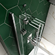Kudos Inspire 4 Panel Compact Bath Screen - Left Hand - Chrome