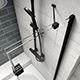 Kudos Inspire 2 Panel In-Fold Bath Screen - Right Hand - Matt Black