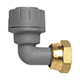 PolyPlumb 15mm x 1/2inch Bent Tap Connector. Pack of 5