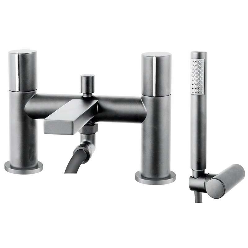Roma Bath Shower Mixer - Matt Grey