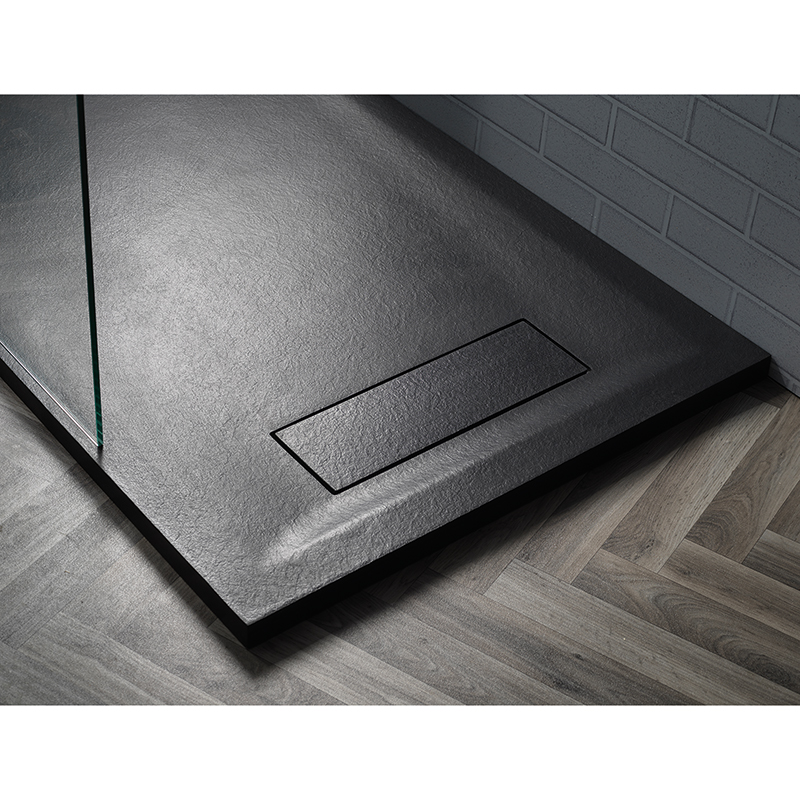 Ascent Premier Black Stone 1000 x 800mm Shower Tray