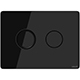 Accento Round Pneumatic Flush Plate - Black