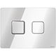 Accento Square Pneumatic Flush Plate - Chrome