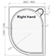 Ascent Premier 30mm Quadrant Tray - 1200 x 900mm - RH