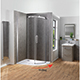 Premier Roller Offset Quadrant - 1200 x 800mm - RH
