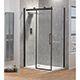 Premier Roller Sliding Door Black Framed - 1000mm