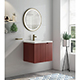 Aveiro 60 Wall-Hung Unit & Basin - Burnt Red
