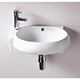 Ebony Offset Cloakroom Basin - Left Hand