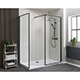 Genesis Deluxe Matt Black Frame Walk-In - 1200mm