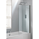 Genesis 800mm Square Bath Screen - Gunmetal Grey Frame