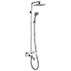 Extended Height Nevada Square Thermostatic Shower Valve with Riser Rail & Spout