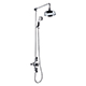 Nostalgic Thermostatic Valve & Rigid Riser Kit - Black Handles