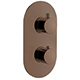 Tuscany Twin Thermostatic Shower Valve - Brushed Bronze