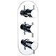 Ebony Round Triple Thermostatic Shower Valve