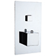 Gemini Square Single Thermostatic Push Button Shower