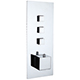 Gemini Square Triple Thermostatic Push Button Shower