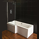 Vermont 1500 x 700mm Shower Bath - LH
