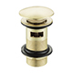 QX Click-Clack Basin Waste Slotted - Brushed Gold