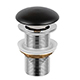 QX Click-Clack Basin Waste Un-Slotted - Black Ceramic