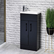 Eden 40 Vanity Unit & Basin - Matt Black