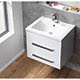 Monica 600mm Drawer Wall Hung Combination - Gloss White
