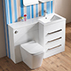 Monica 1200mm 1 Piece Basin Combination Right Hand