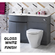 Opal 120 1-Piece Left Hand Combination - Gloss White